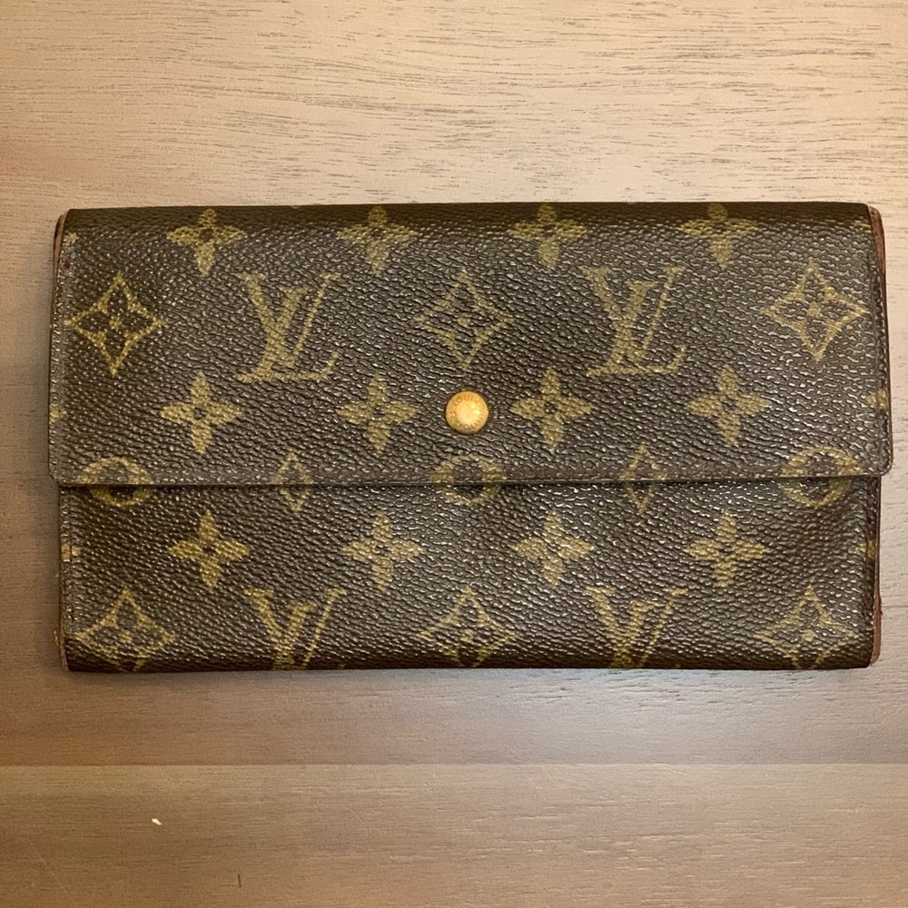 Preowned Louis Vuitton Monogram Porte Tresor International Trifold Long Wallet